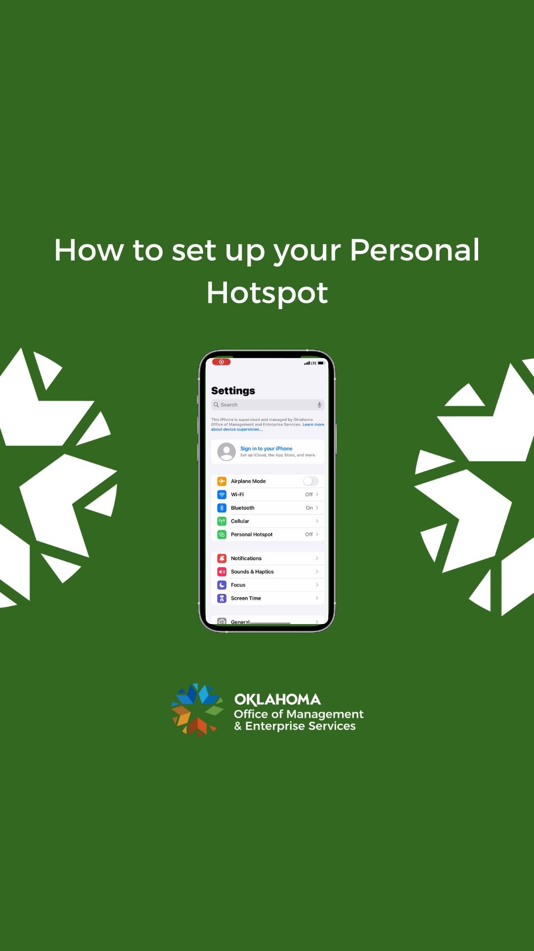 Personal hotspot