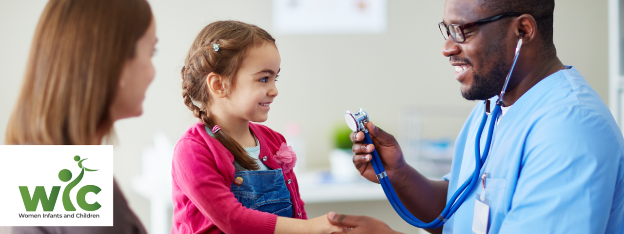 child getting checkup 