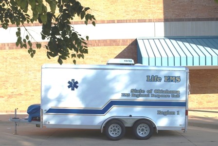 Regional EMS Oklahoma City trailer outside