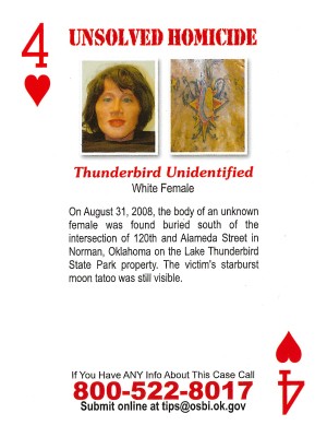 thunderbird unidentified cold case card