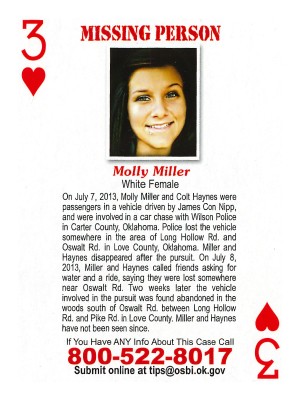 molly miller cold case card