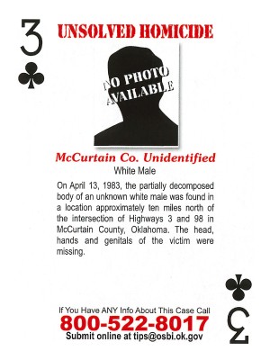 mccurtain county unidentified cold case card