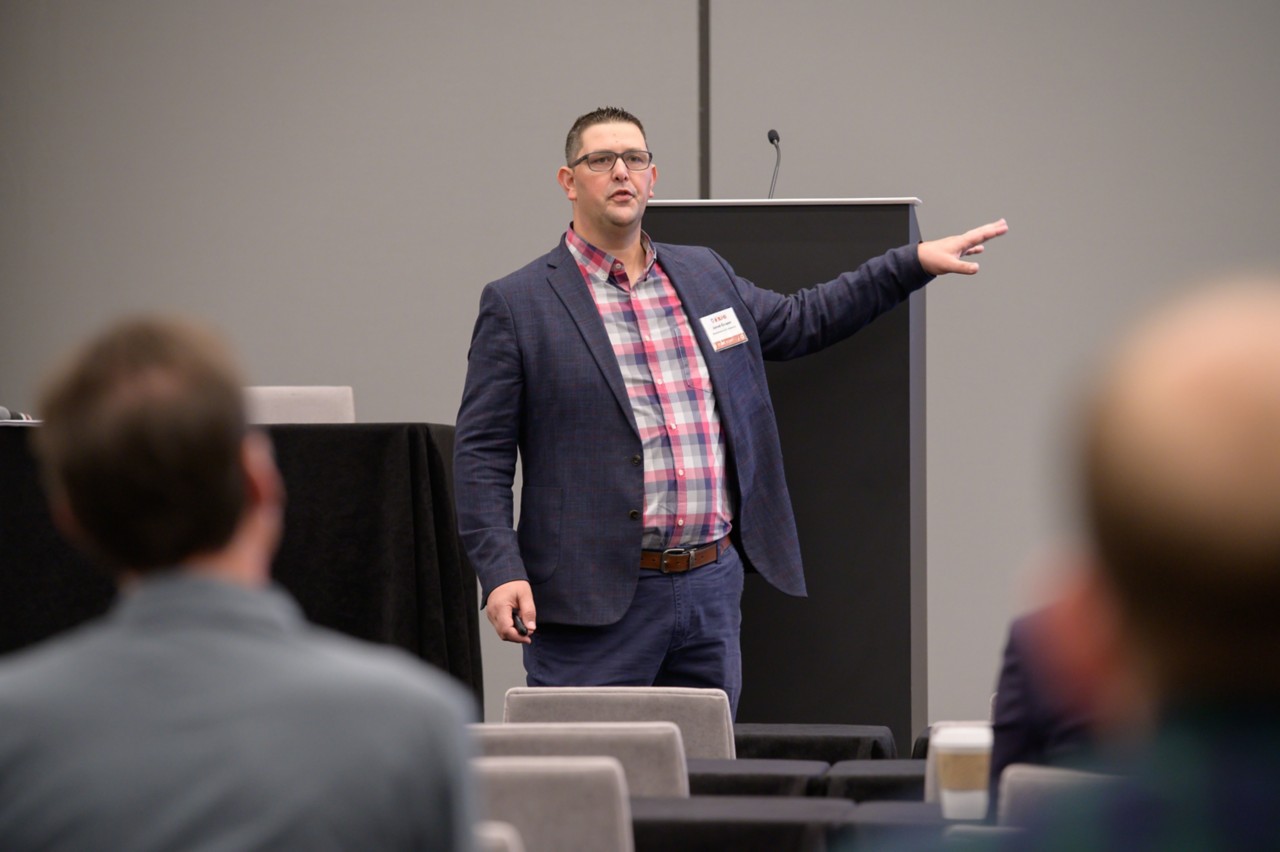 Jared Cooper presents at the Commerce breakout session.